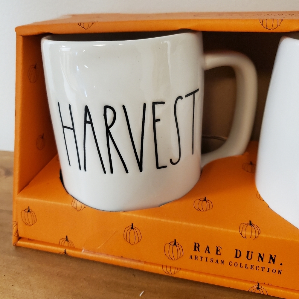 RAE DUNN | Mugs x 2 - Harvest and Gather (Thanksgiving / Fall) - Picture 3 of 6